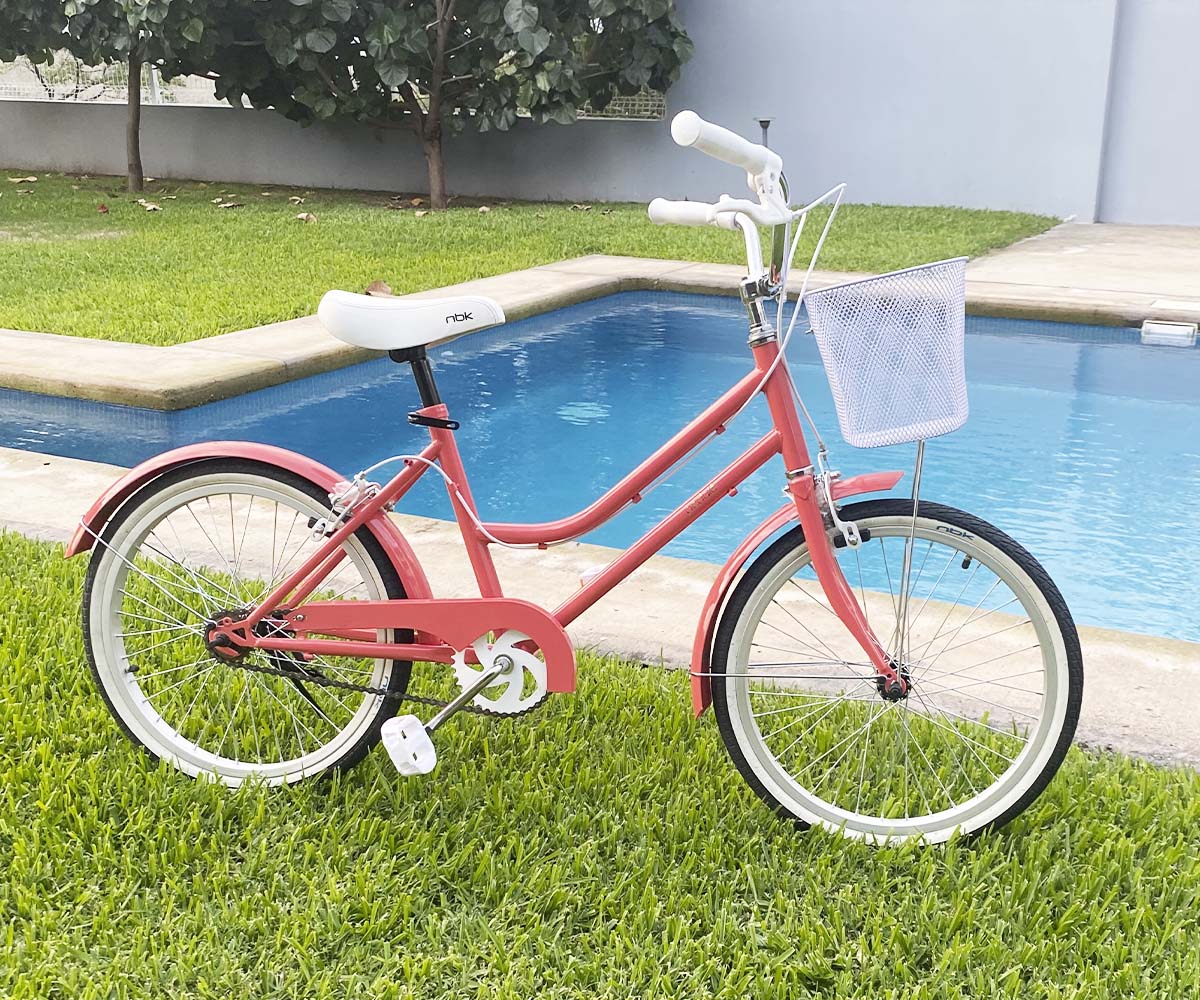 Bicicleta Infantil para Niña Rodado 20 Pedalé Vintage Color Salmón