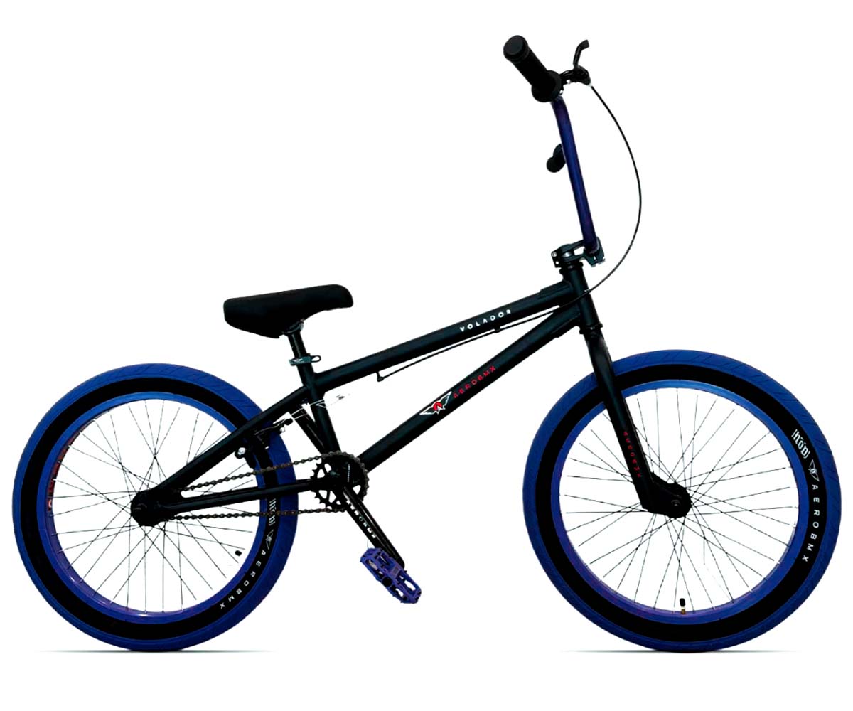 Bicicleta Bmx Aerobmx R20 Centro Mid Volador Pro Maza 14mm Pivotal Negro-azul