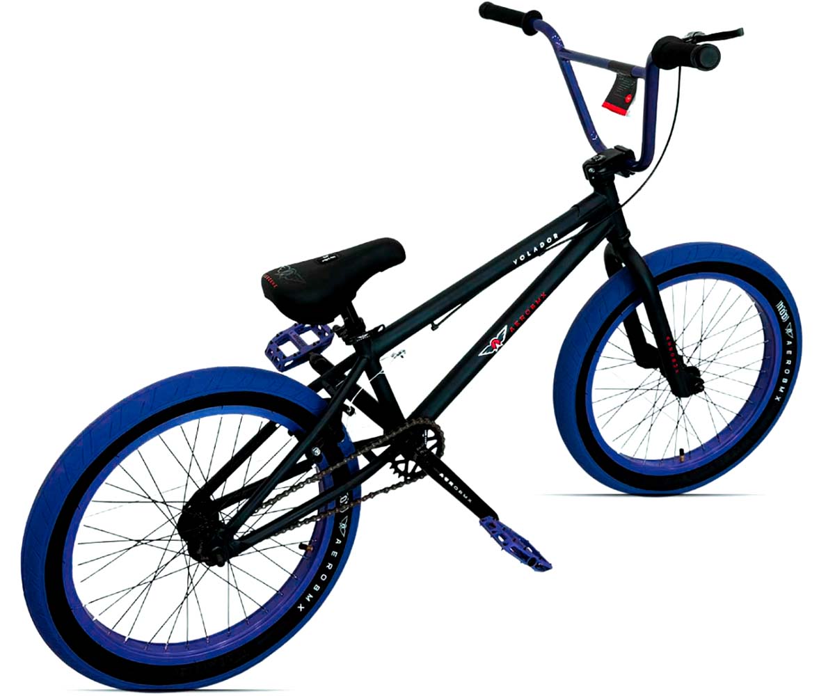 Bicicleta Bmx Aerobmx R20 Centro Mid Volador Pro Maza 14mm Pivotal Negro-azul