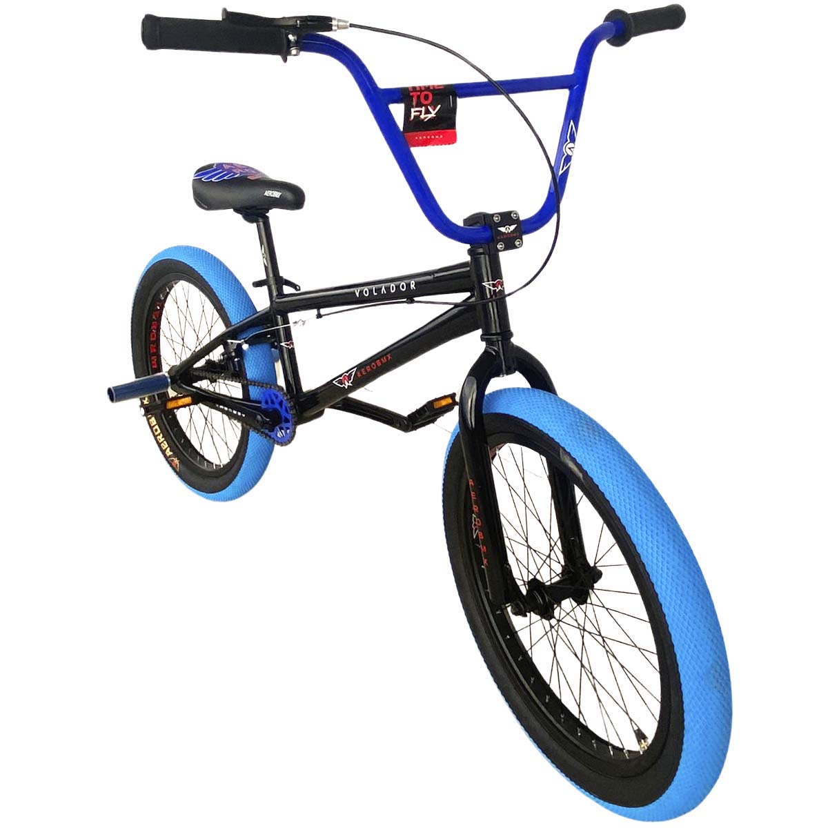 Bicicleta Bmx Aerobmx R20 Centro Mid Volador Negro-Azul