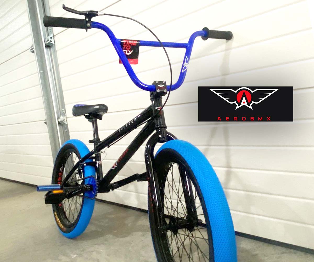 Bicicleta Bmx Aerobmx R20 Centro Mid Volador Negro-Azul