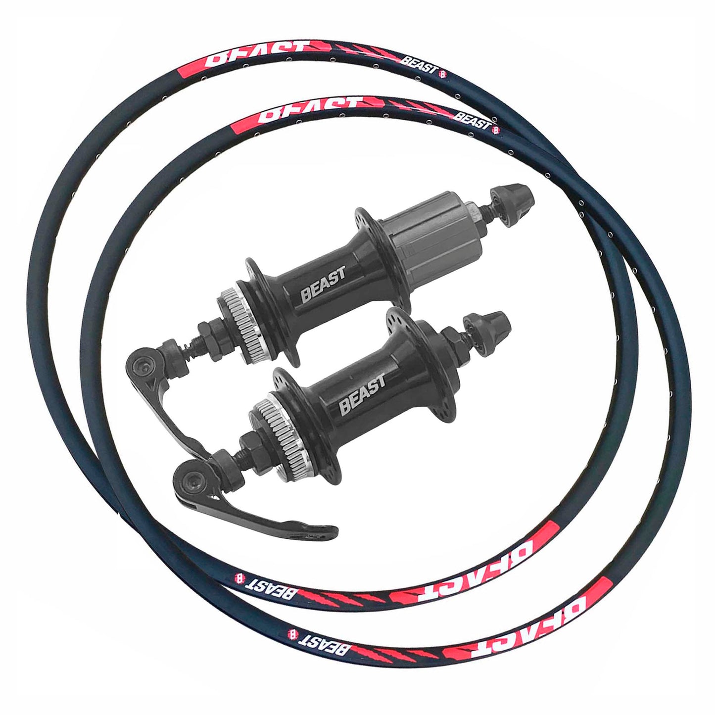 Par de aros para Bicicleta R26 Beast Mtb De Aluminio para Freno De Disco con mazas Center Lock