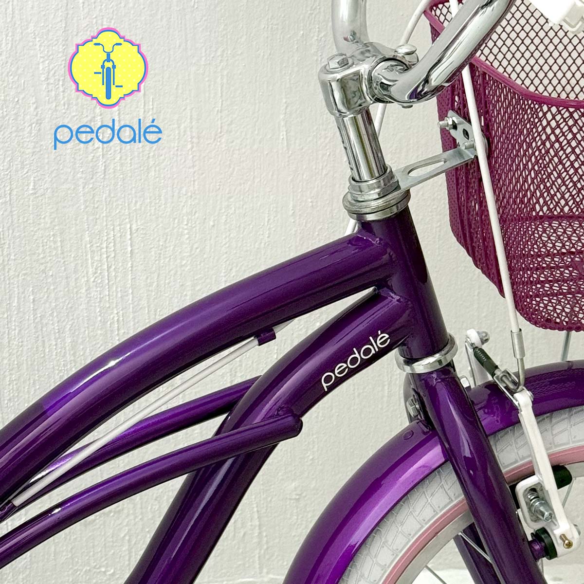 Bicicleta Niña Rodado 16 Infantil Clásica Pedalé Morada