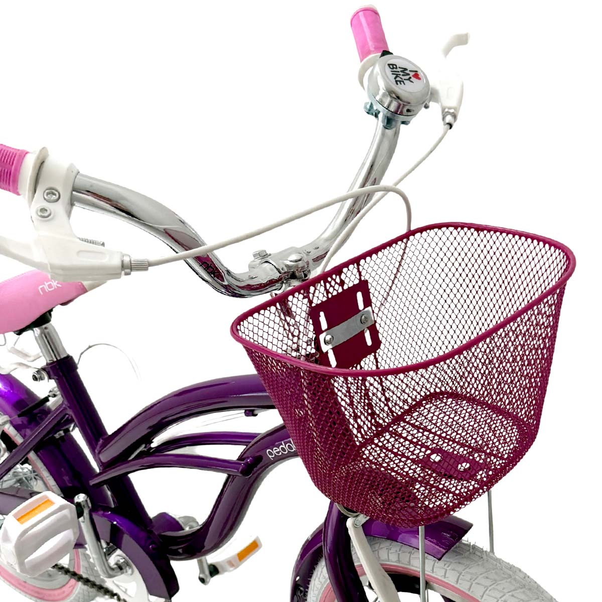 Bicicleta Niña Rodado 16 Infantil Clásica Pedalé Morada