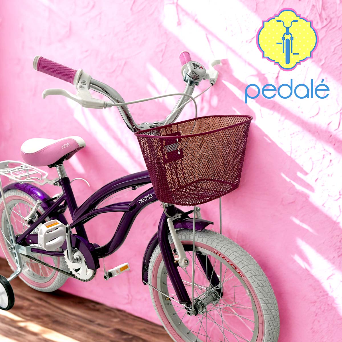 Bicicleta Niña Rodado 16 Infantil Clásica Pedalé Morada