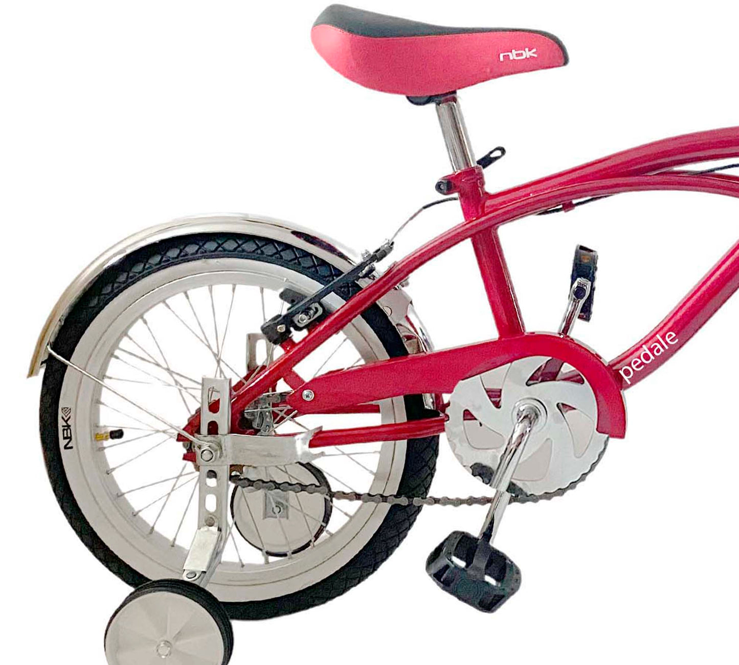 Bicicleta Niño Rodado 16 Cruiser Infantil Pedalé Roja