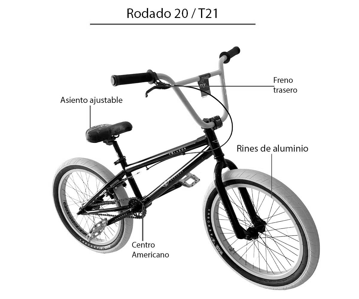 Bicicleta BMX Aerobmx Volador Centro Americano con cranks Rodado 20 color menta