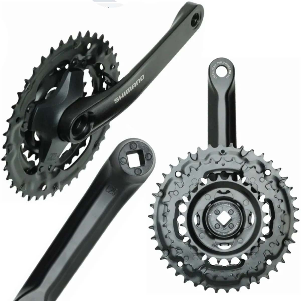 Multiplicación Shimano Tourney Fc-ty301 6-8v 24/34/42d Y Eje