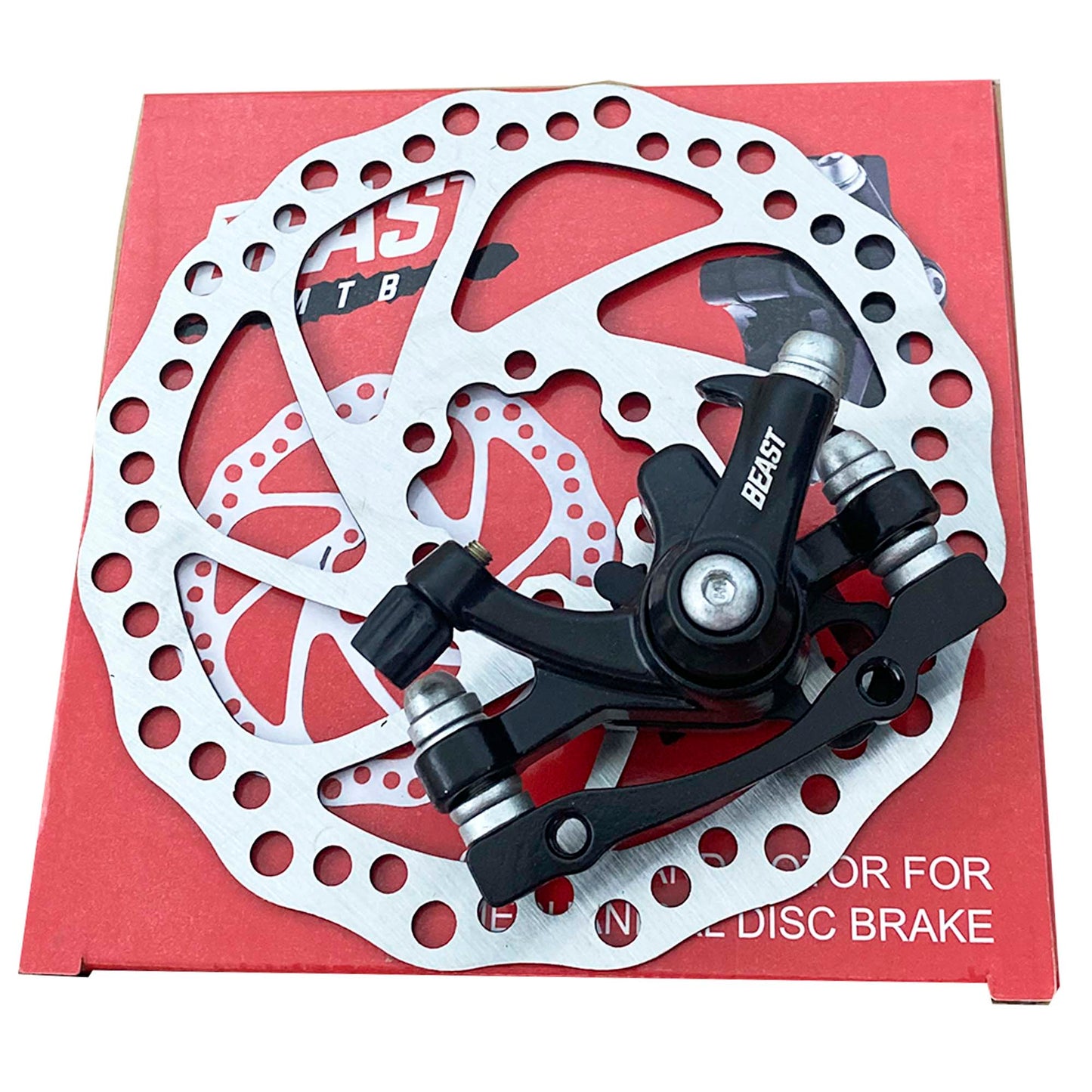 Caliper Y Rotor Freno De Disco Mecánico Delantero Beast 160mm