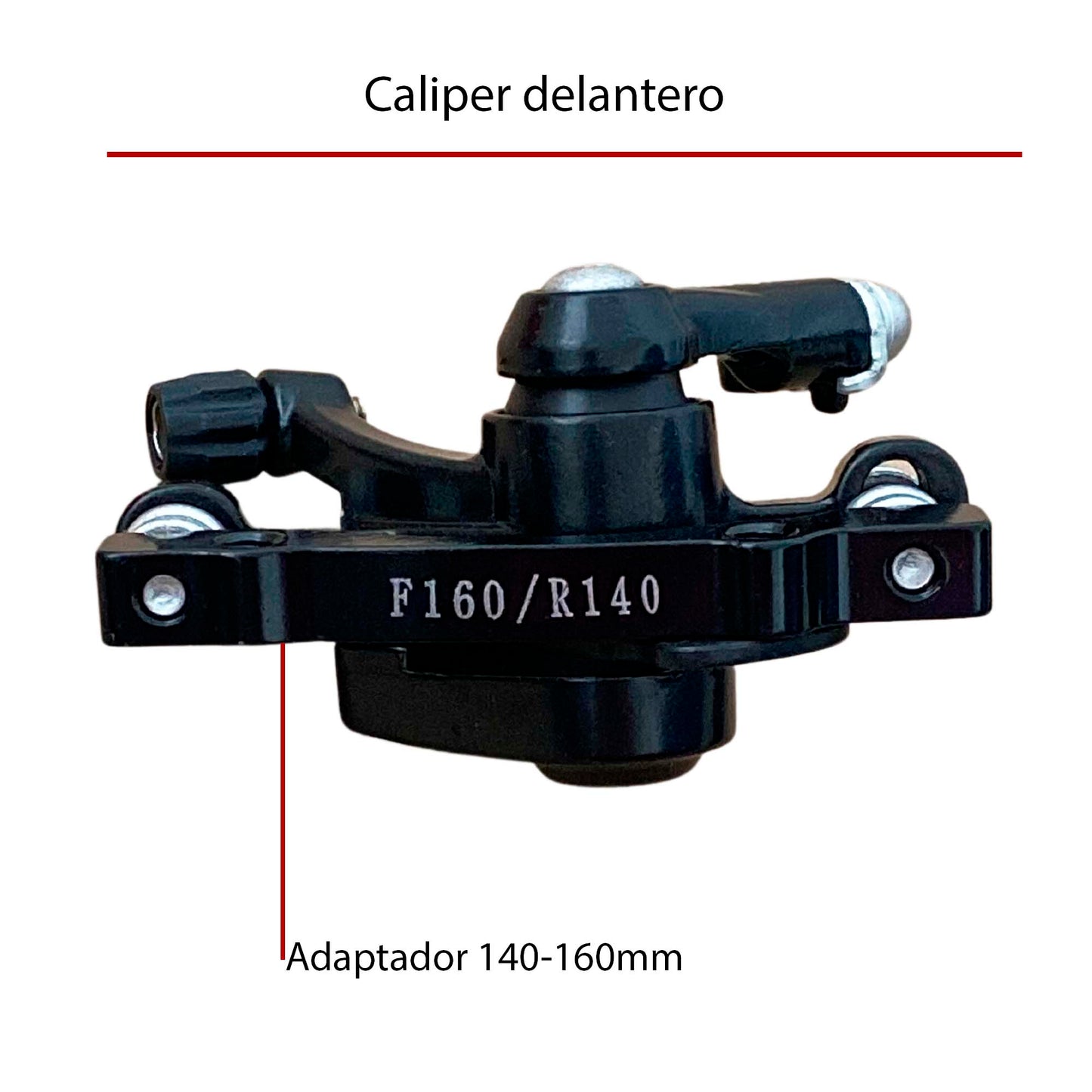 Caliper Y Rotor Freno De Disco Mecánico Delantero Beast 160mm
