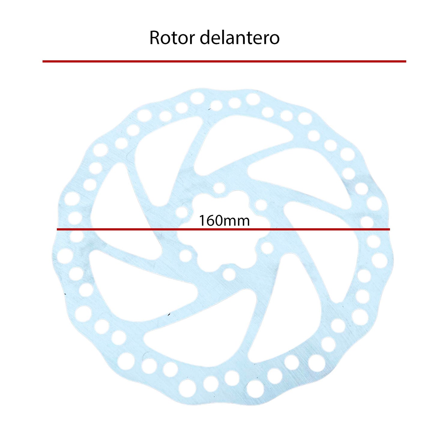 Caliper Y Rotor Freno De Disco Mecánico Delantero Beast 160mm