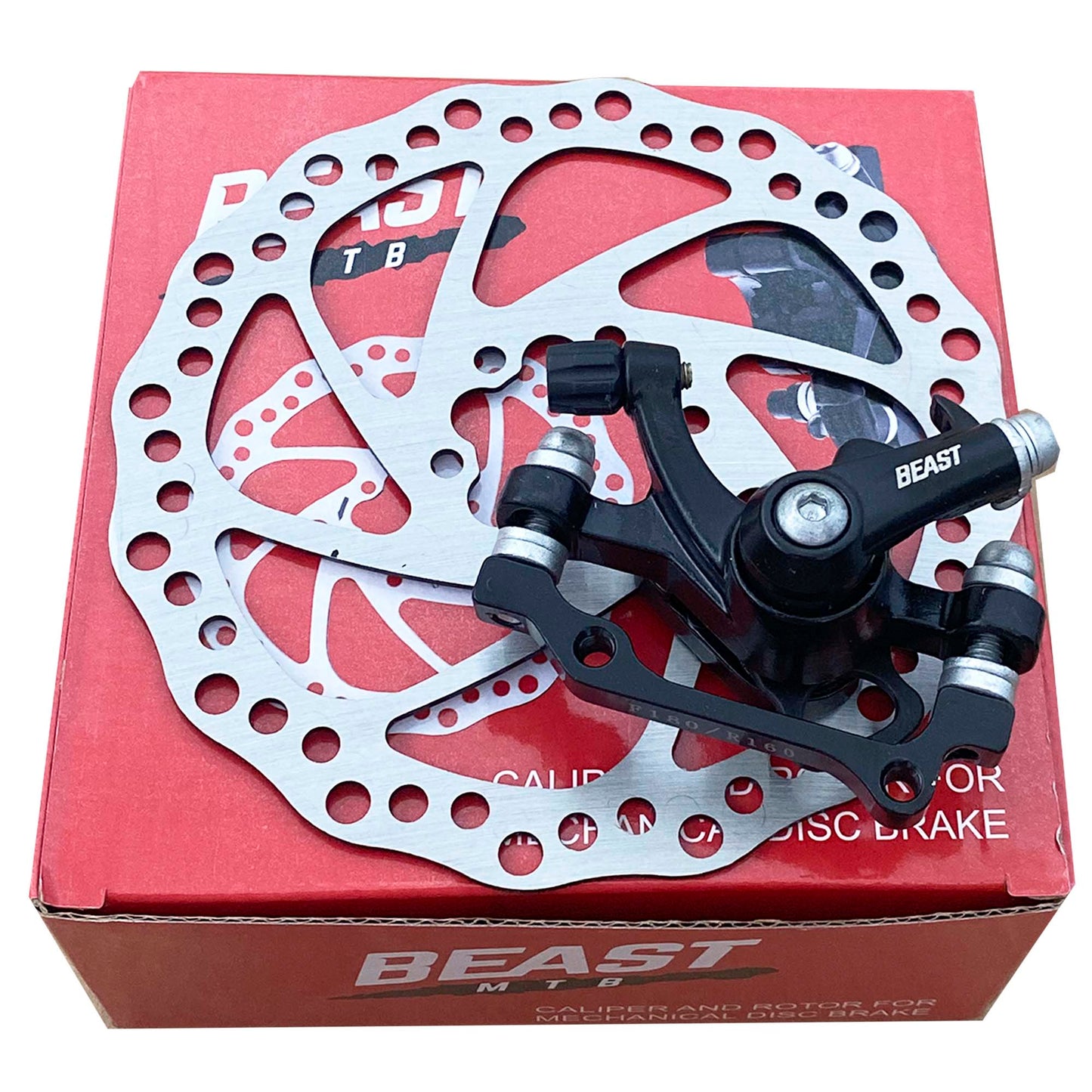 Caliper Y Rotor Freno De Disco Mecanico Trasero Beast 160mm