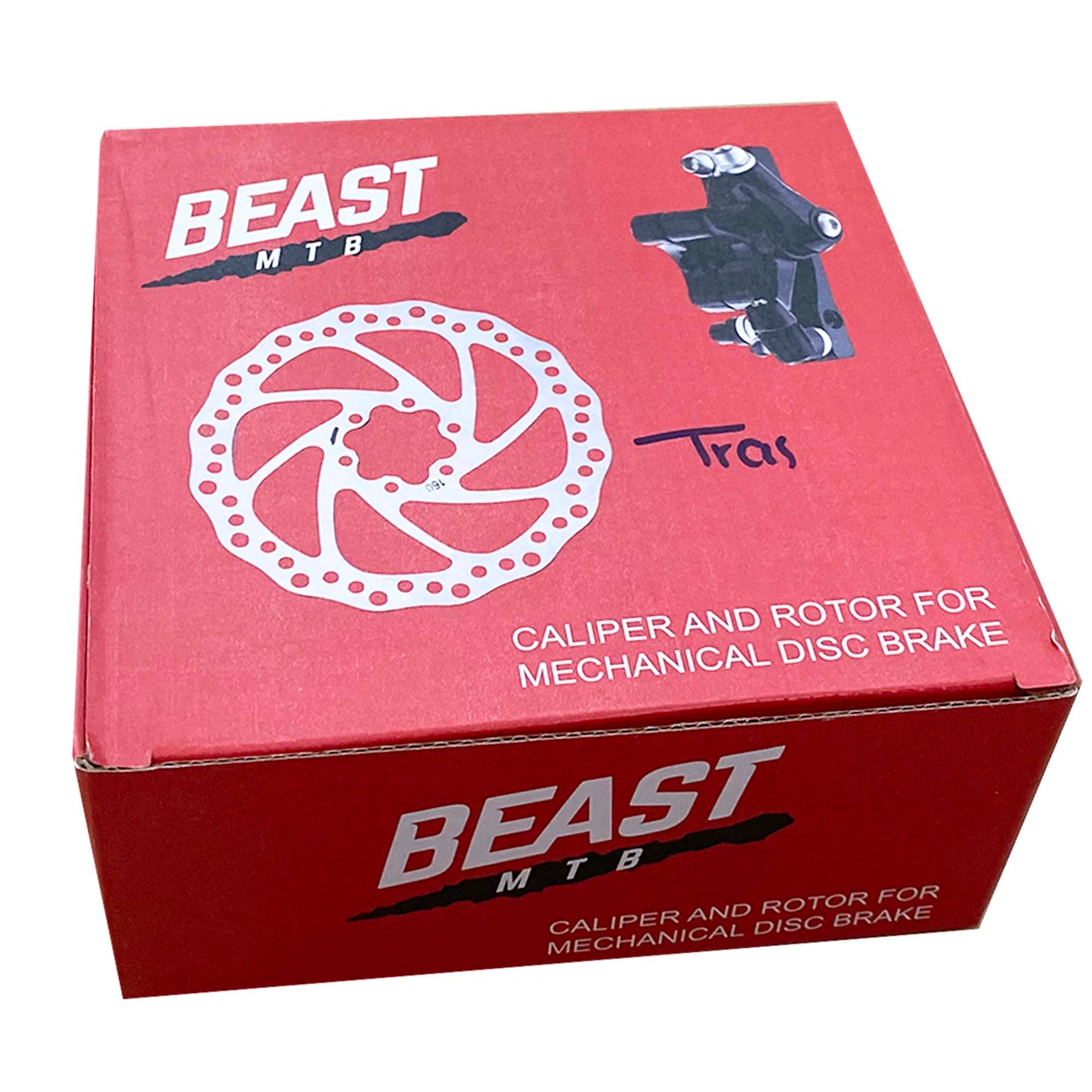 Caliper Y Rotor Freno De Disco Mecanico Trasero Beast 160mm