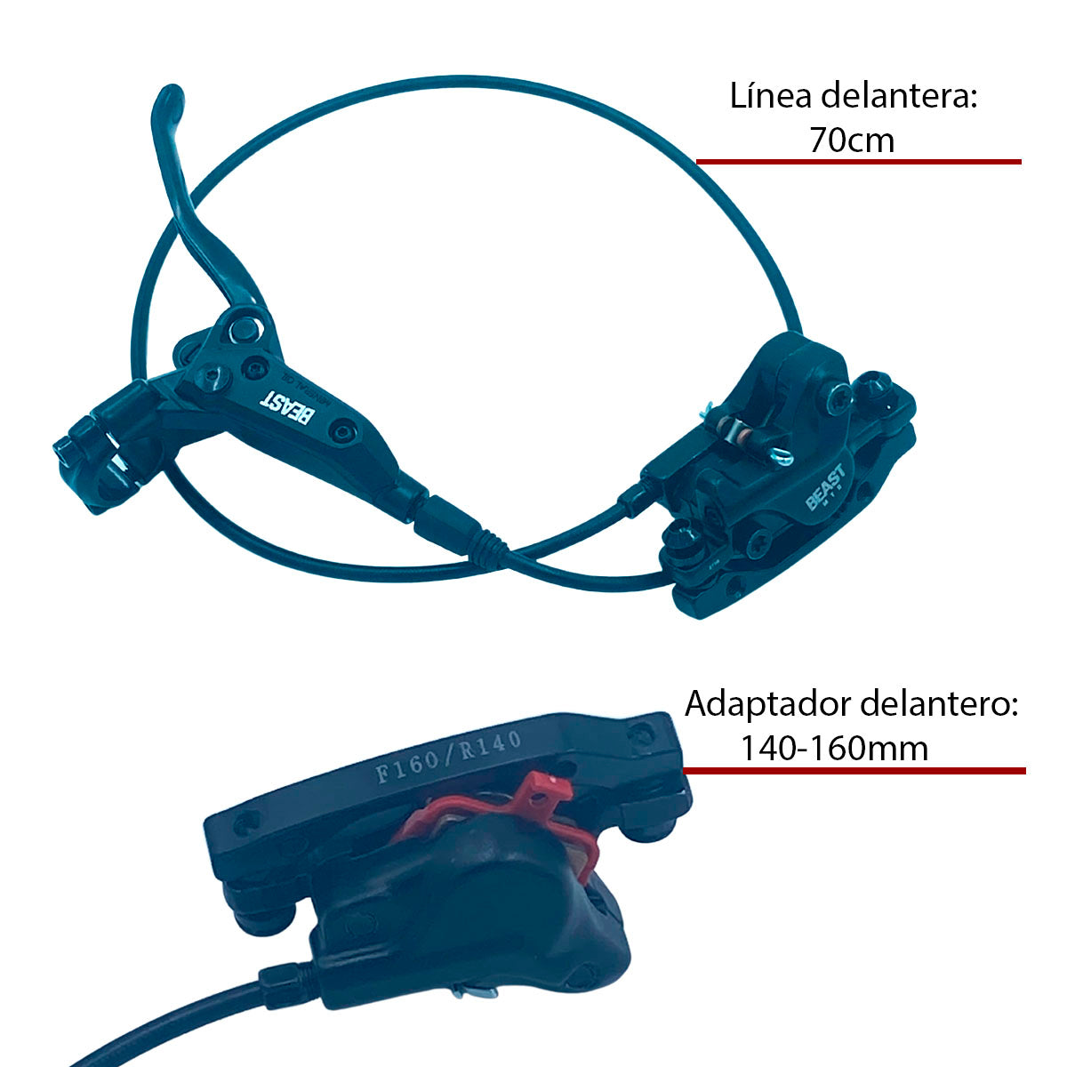 Frenos De Disco Hidraulicos Bicicleta Montaña Beast 160mm