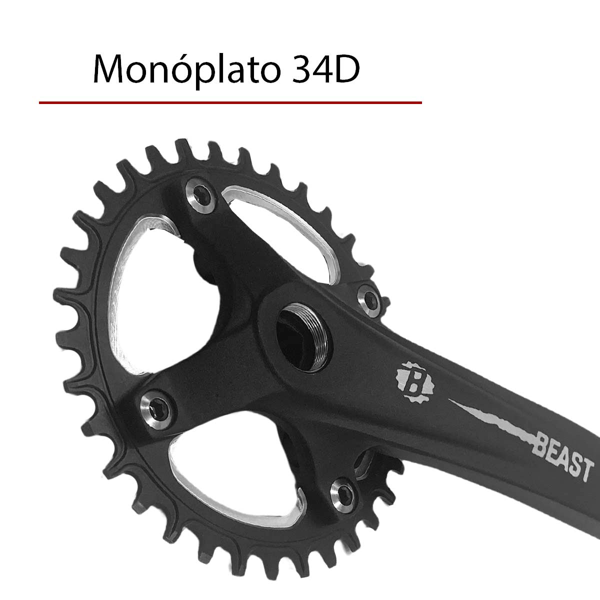 Multiplicación monóplato Beast Mtb 11 Pasos 34d con eje