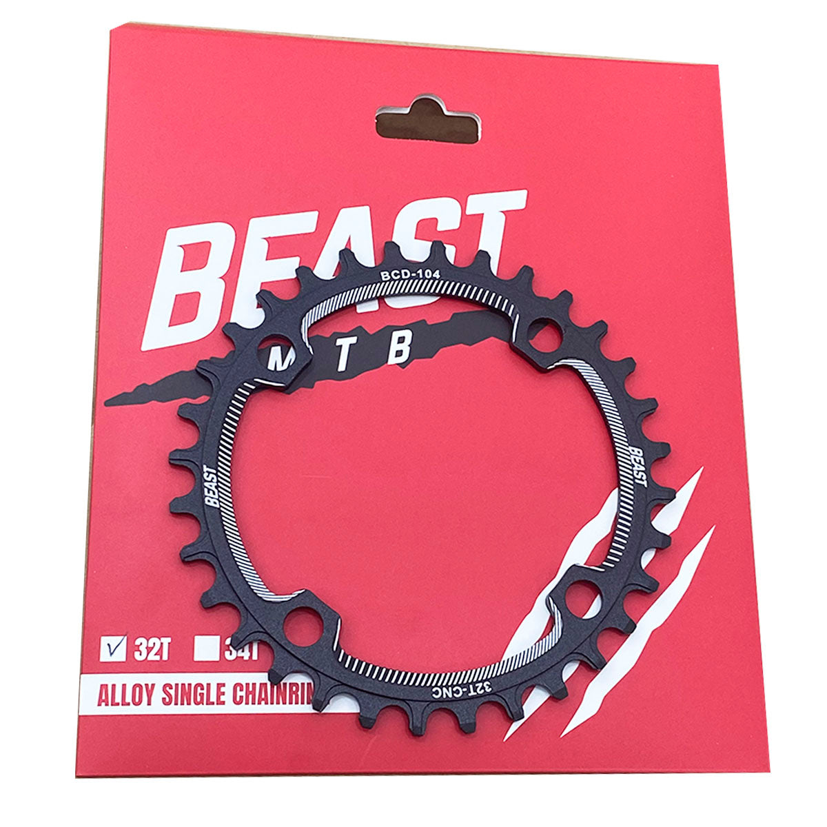 Monóplato Redondo 104 Bcd Multiplicación Mtb 34t Beast