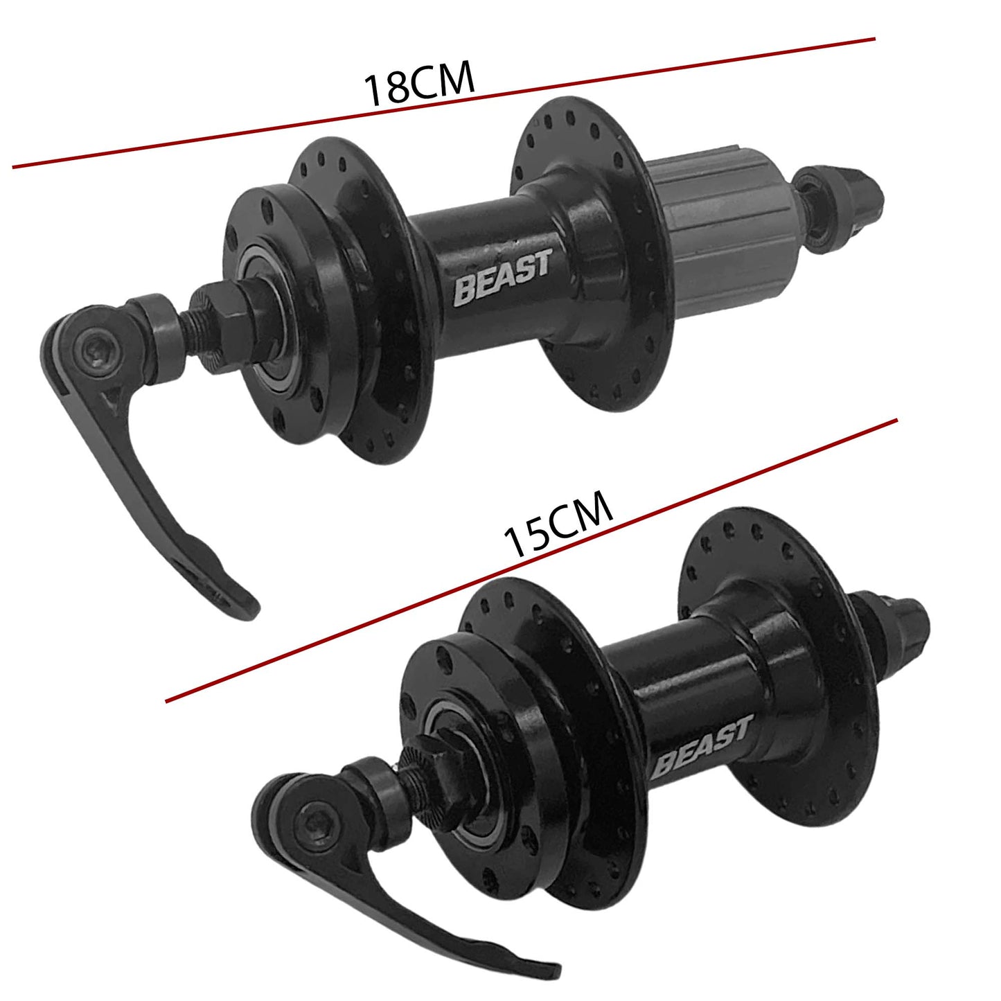 Juego de Mazas para Cassette Freno De Disco Beast Mtb Selladas 8/9/10 pasos 6 tornillos 32 Hoyos