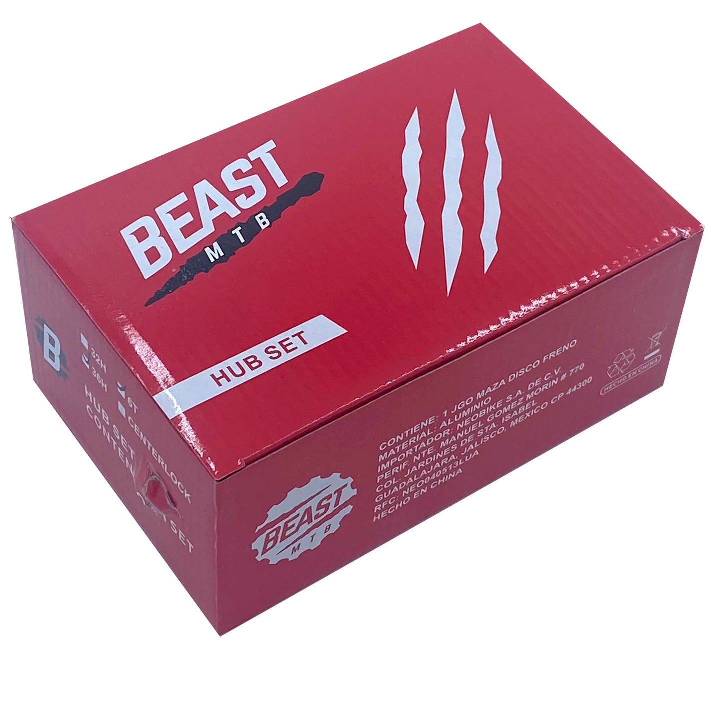 Juego de Mazas para Cassette Freno De Disco Beast Mtb Selladas 8/9/10 pasos 6 tornillos 36 Hoyos