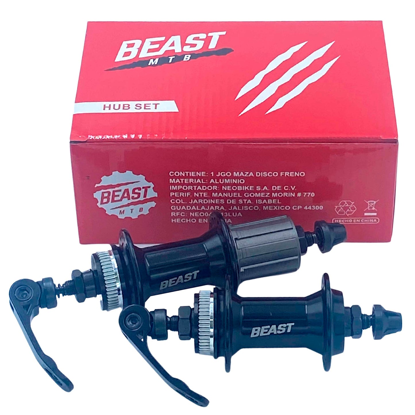Juego de Mazas para Cassette Freno De Disco Beast Mtb Selladas 8/9/10 pasos Center Lock 36 Hoyos