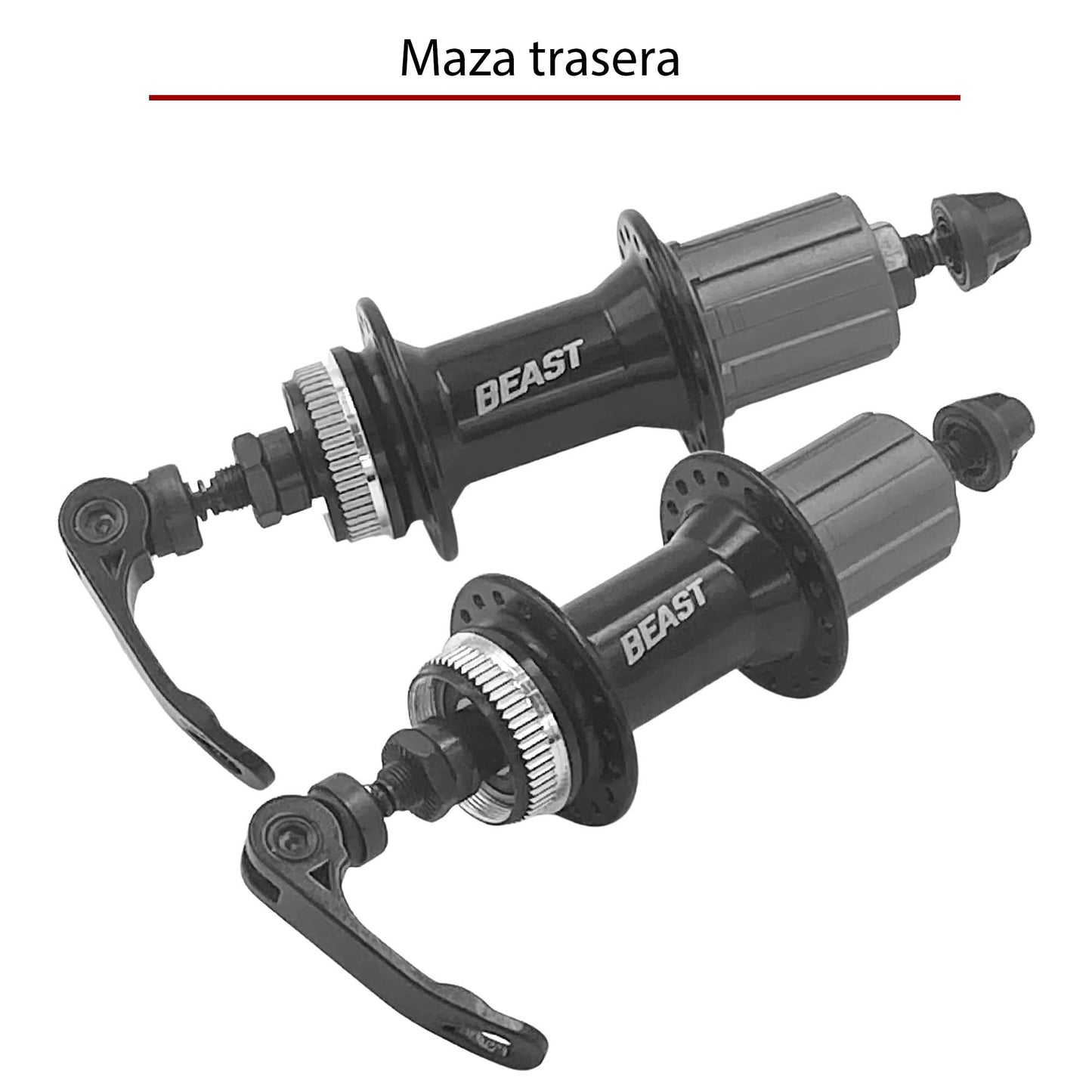 Juego de Mazas para Cassette Freno De Disco Beast Mtb Selladas 8/9/10 pasos Center Lock 36 Hoyos