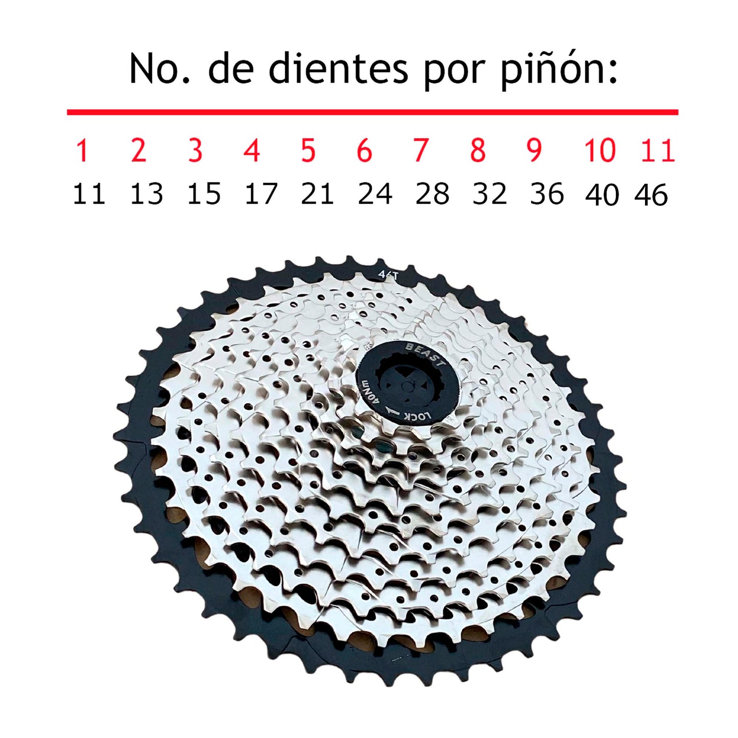 Cassette Sprocket Mtb Beast 11 Pasos 11 46d