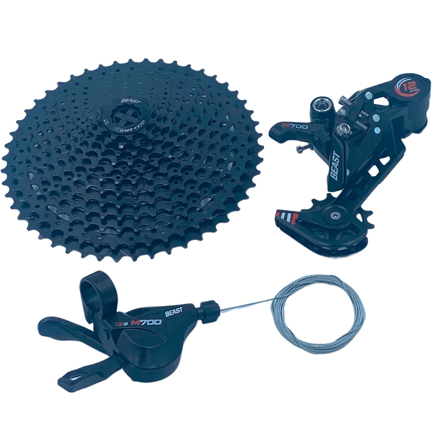 Transmisión Grupo Bicicleta Beast Mtb 1x12 Pasos Velocidades