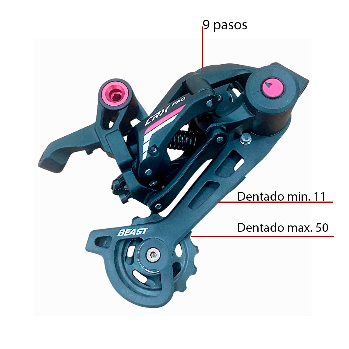 Cambio Trasero Desviador Beast 11 Velocidades Con Clutch