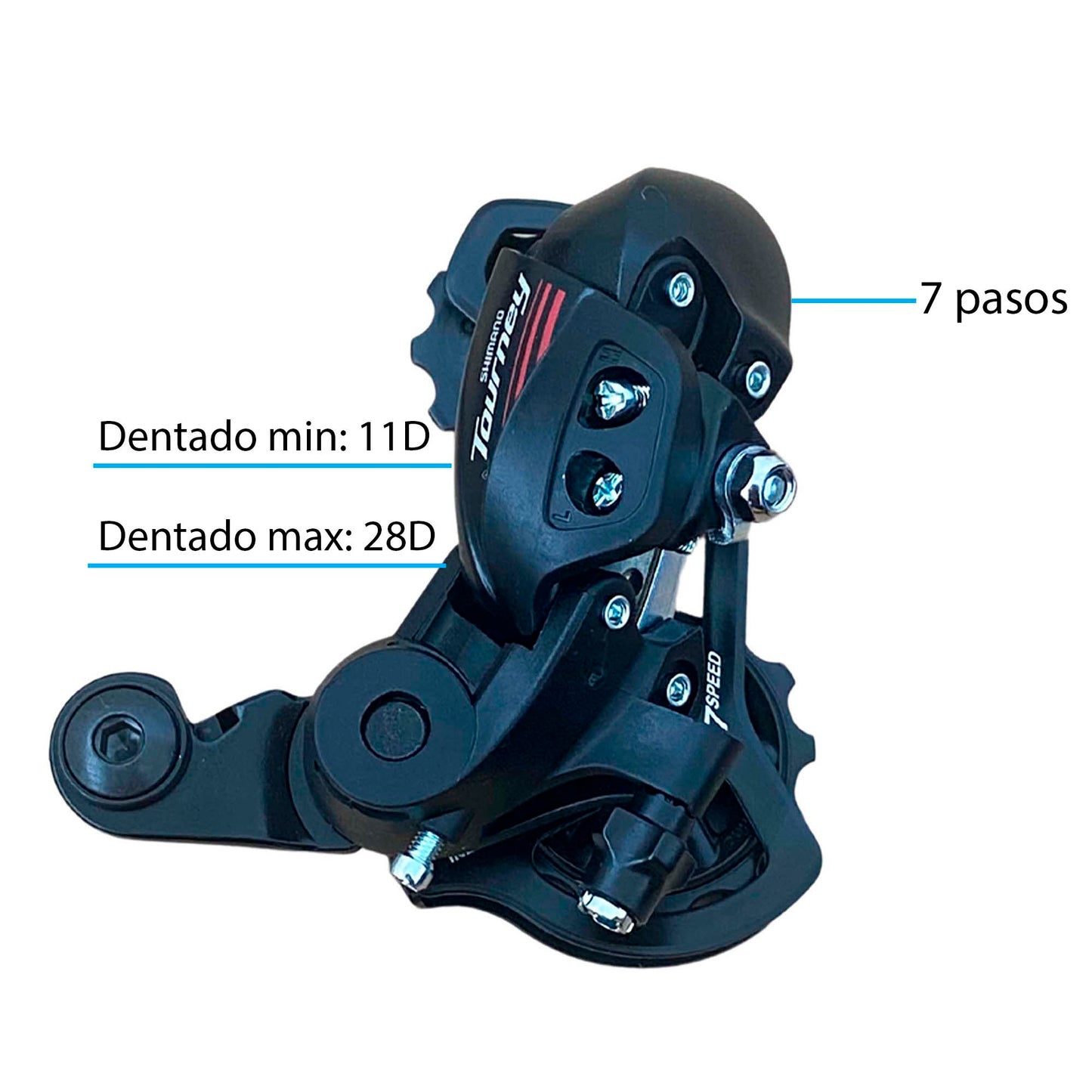 Cambio Trasero Desviador Shimano Tourney Rd-A070 7pasos Ruta