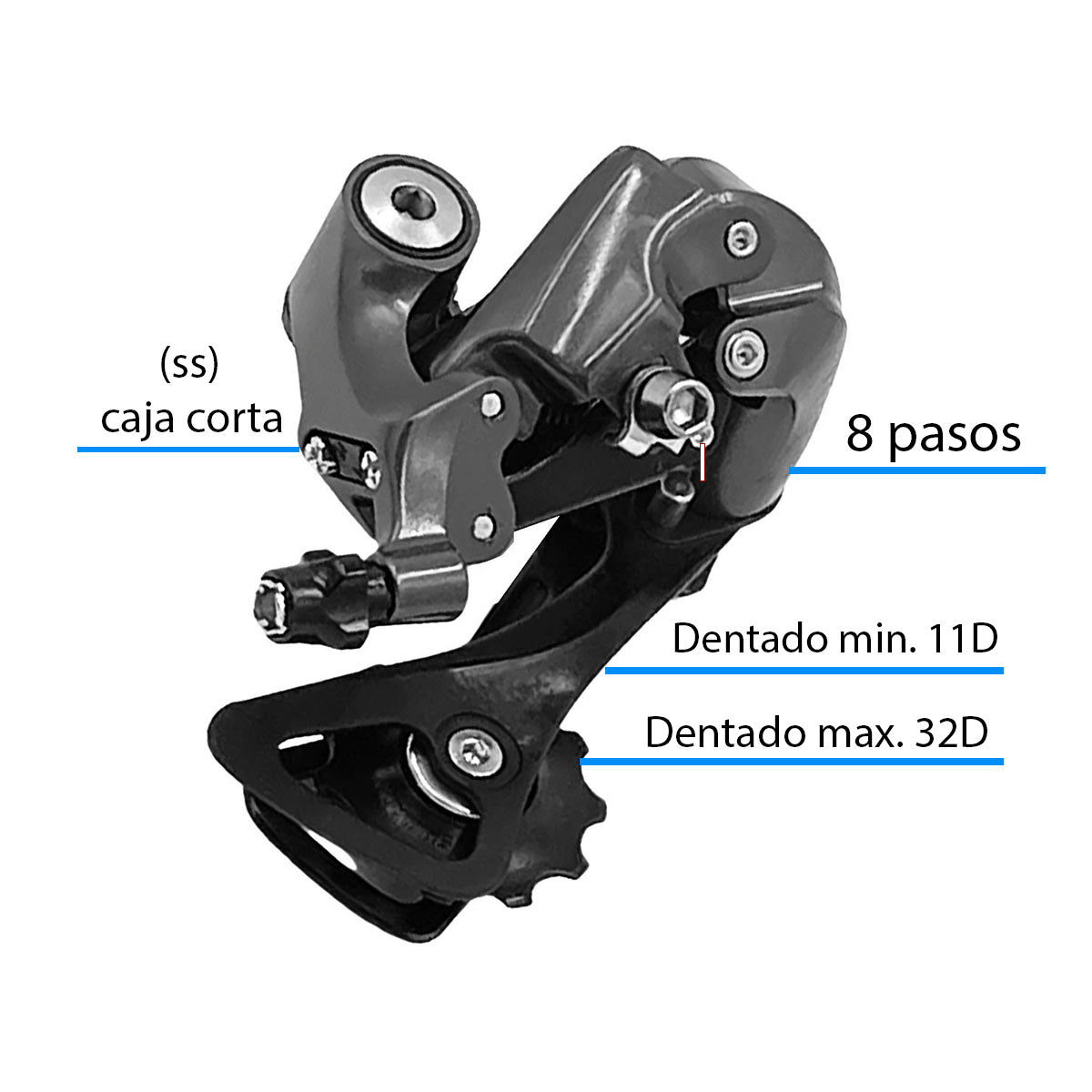 Cambio Trasero Desviador Shimano Claris Rd-R2000 8 Pasos Ruta