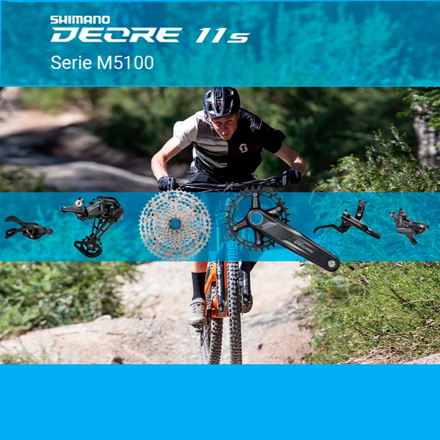Multiplicación Doble Shimano Deore Fc-m5100 11 Pasos 26-36d