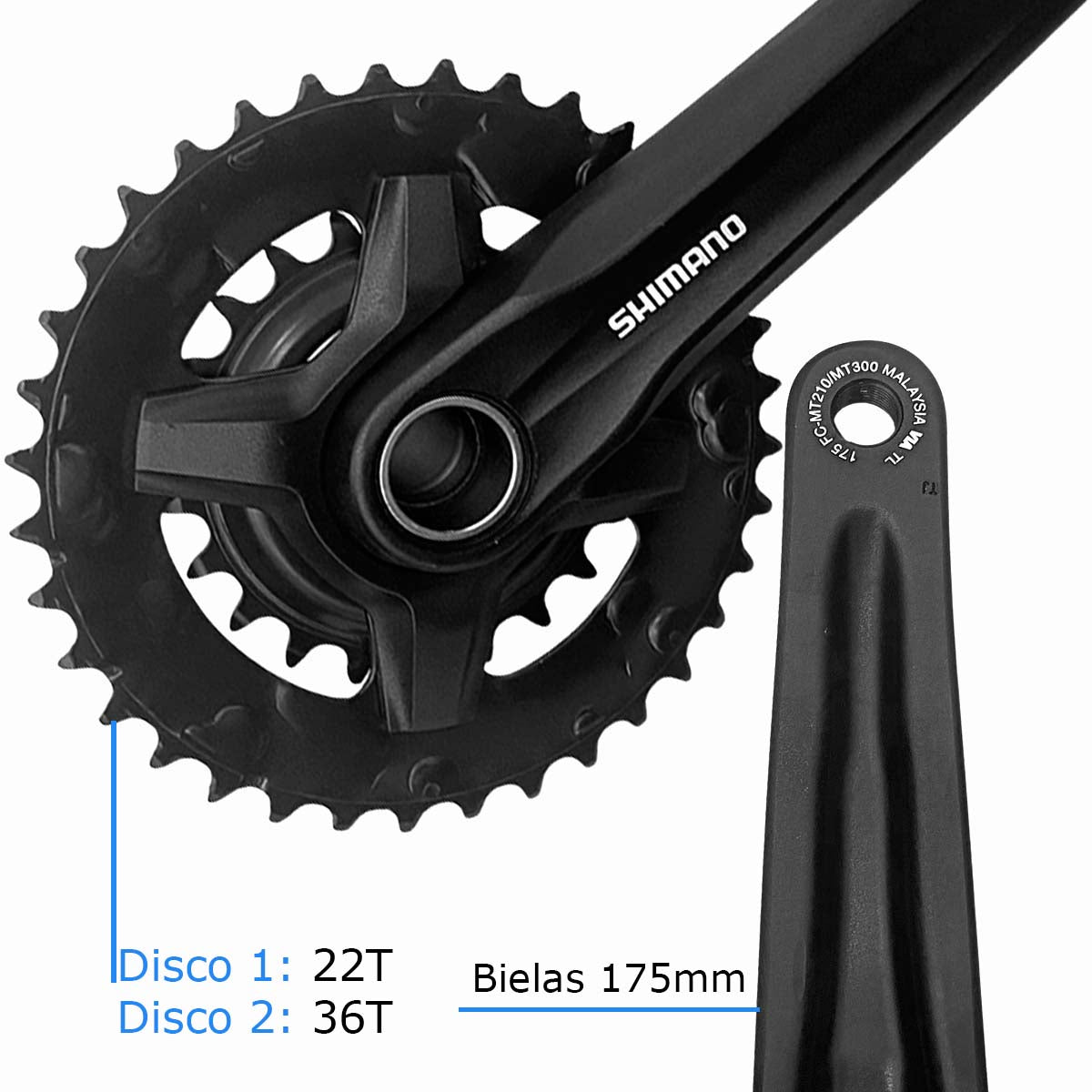 Multiplicación Shimano Altus Fc-Mt210 2 X 9v 22-36d Hollowtech