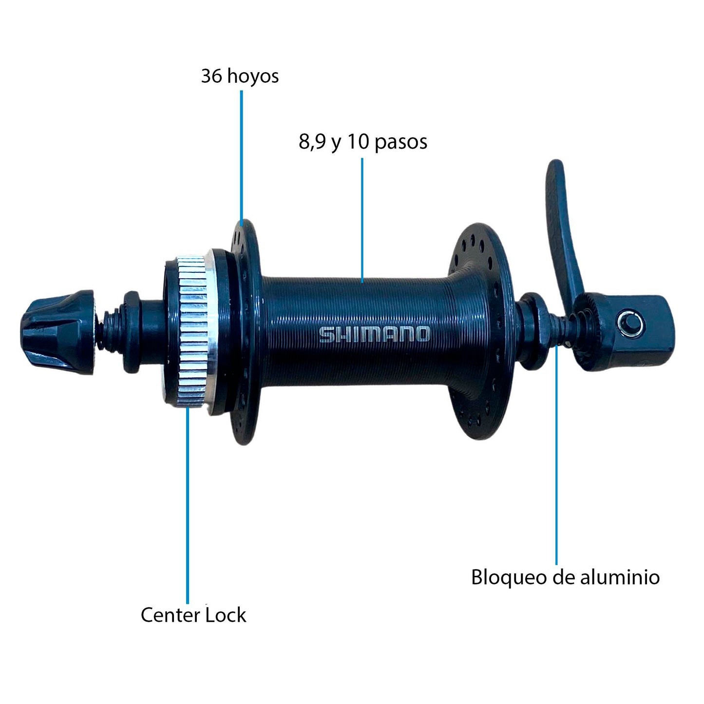 Frenos De Disco Hidráulicos para Bicicleta Shimano con rototes 160mm y Mazas center lock