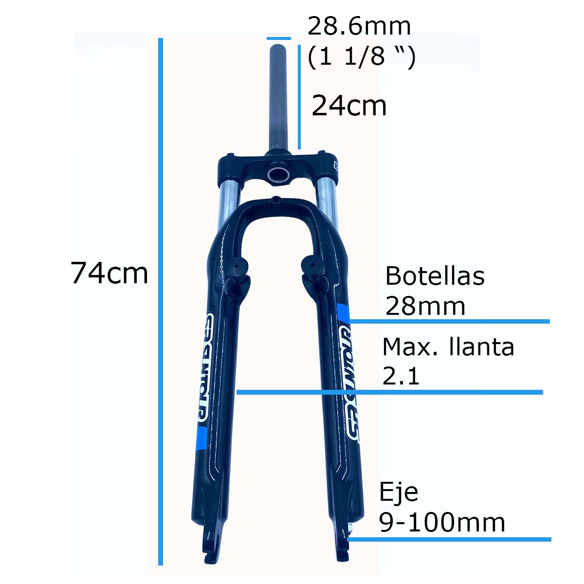 Suspensión Horquilla Suntour Xce 26 Freno V-brake Regulable