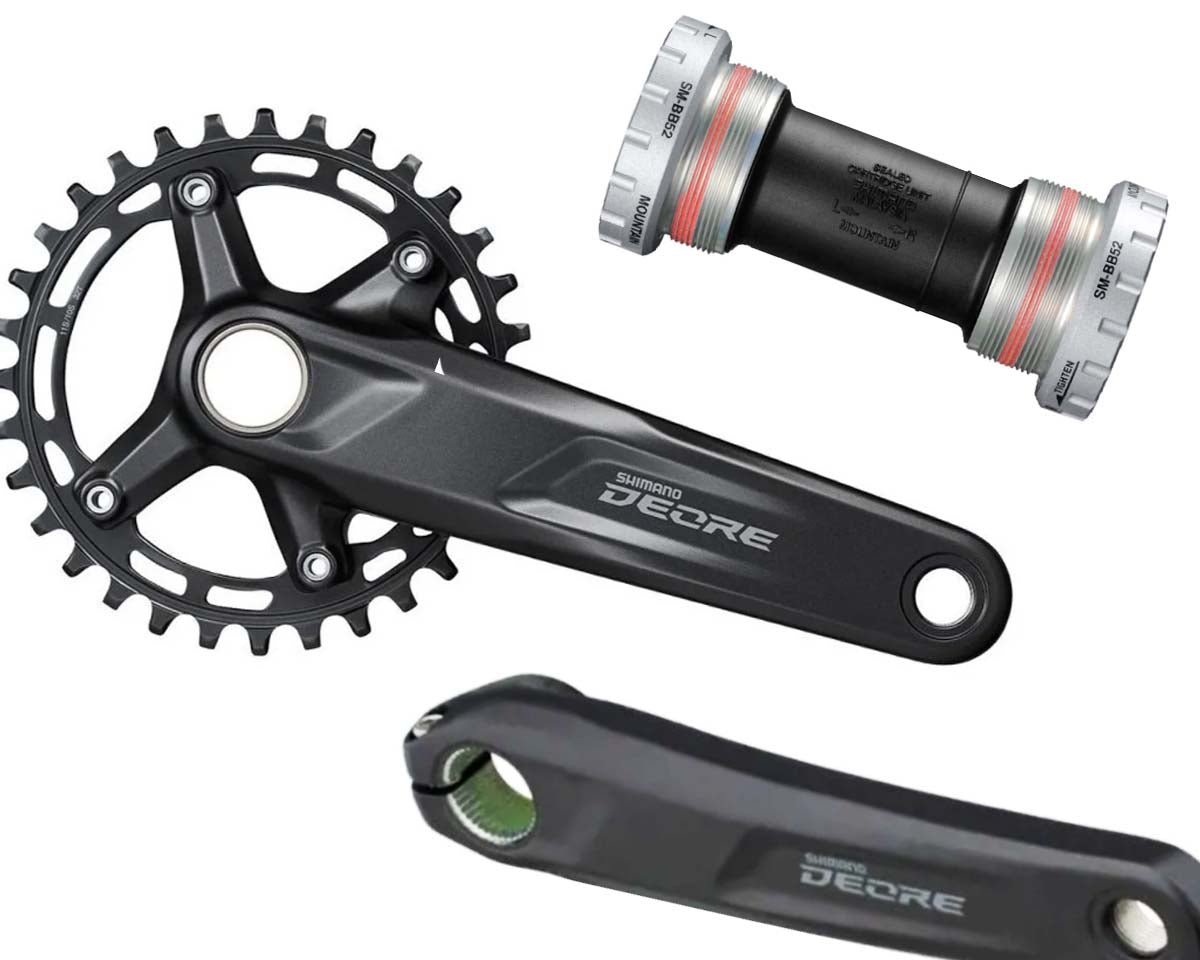 MULTIPLICACIÓN SHIMANO HOLLOWTECH DEORE FC-M5100-1 11 PASOS + EJE