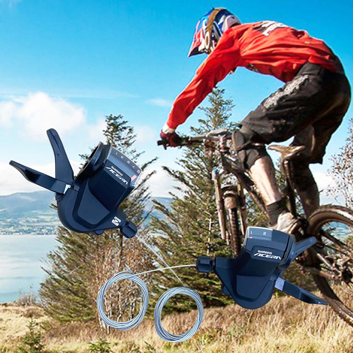 Palancas De Cambio Shifter Shimano Acera Slm3000 2x9 Pasos