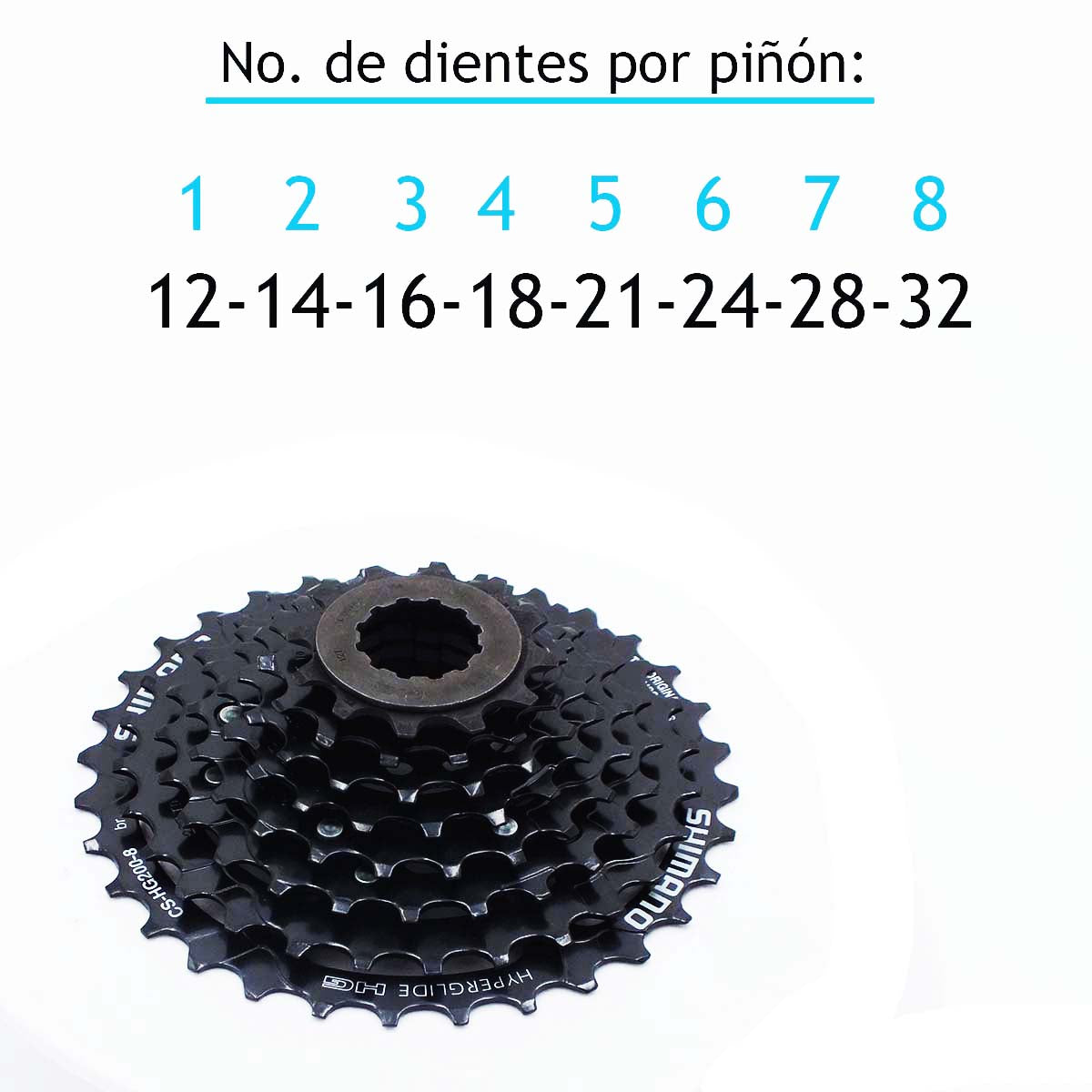Cassette Sprocket Shimano Tourney cs-hg200 8 pasos 12-32d Mtb