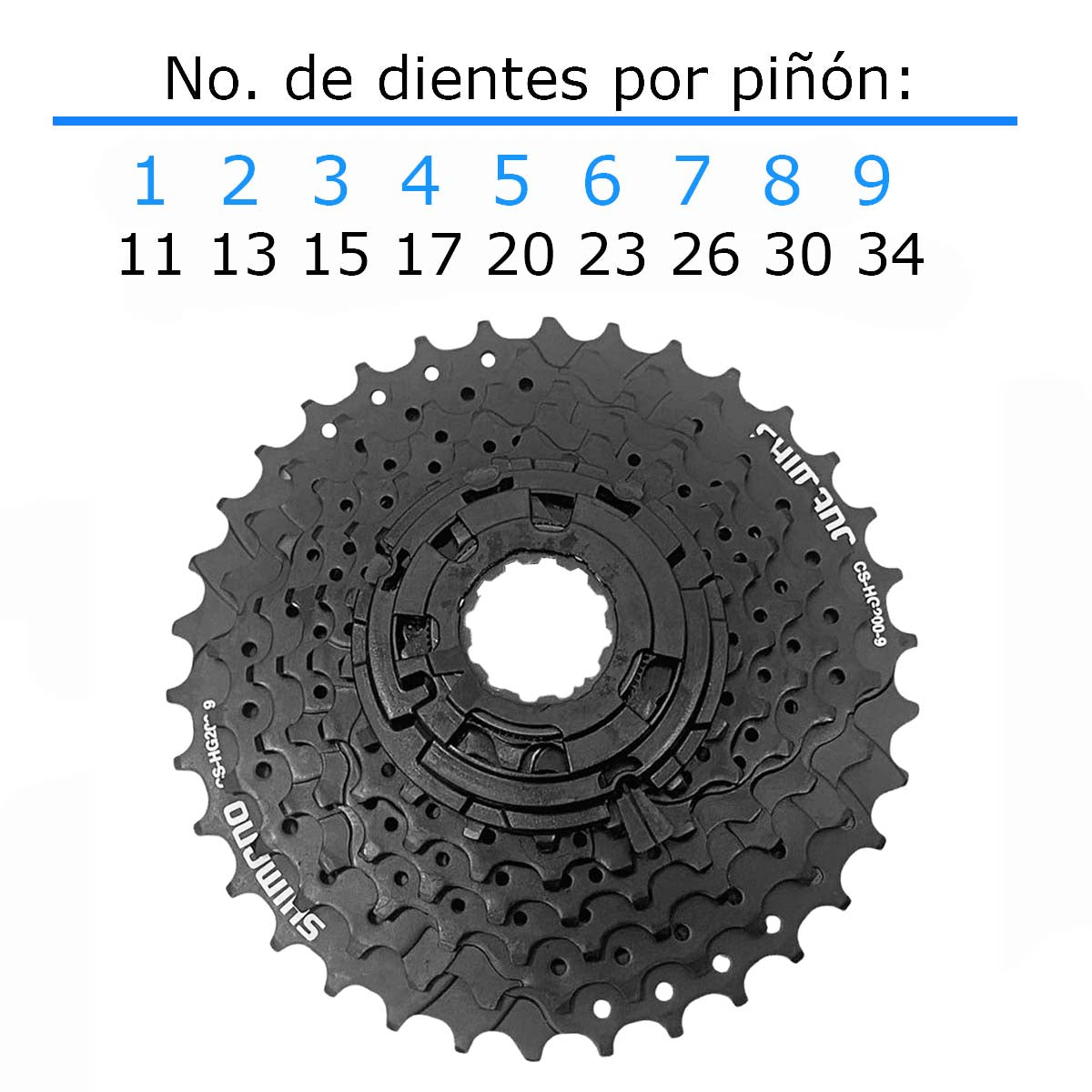 Cassette Sprocket Mtb Shimano Alivio cs-hG200 9pasos 11-34d