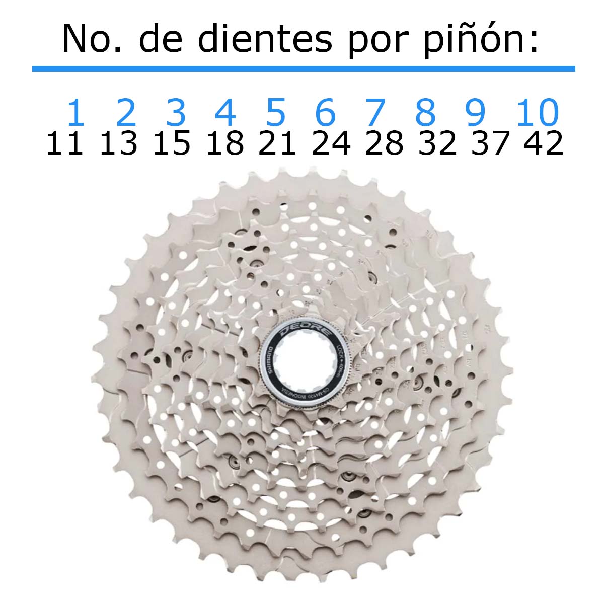 Cassette Sprocket Shimano Deore Cs-M4100 10 Pasos 11-42