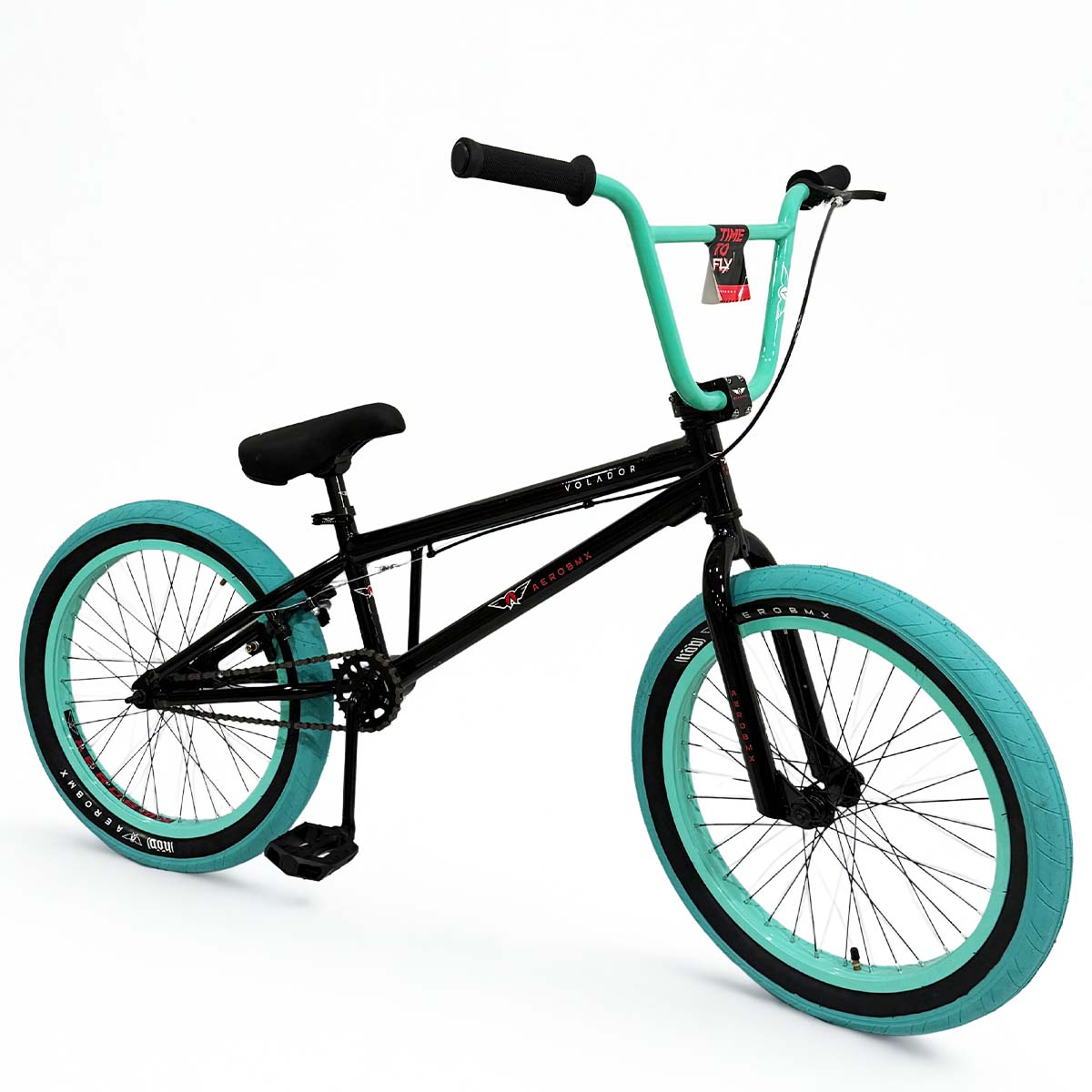 Bicicleta Bmx Aerobmx Volador Centro Americano Rodado 20 color negro-menta