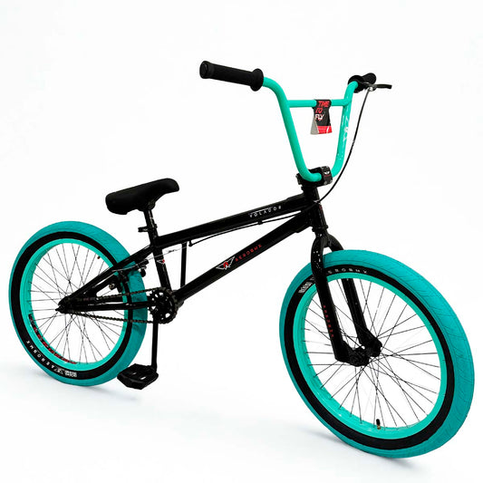 Bicicleta Bmx Aerobmx Volador Centro Americano Rodado 20 color negro-menta