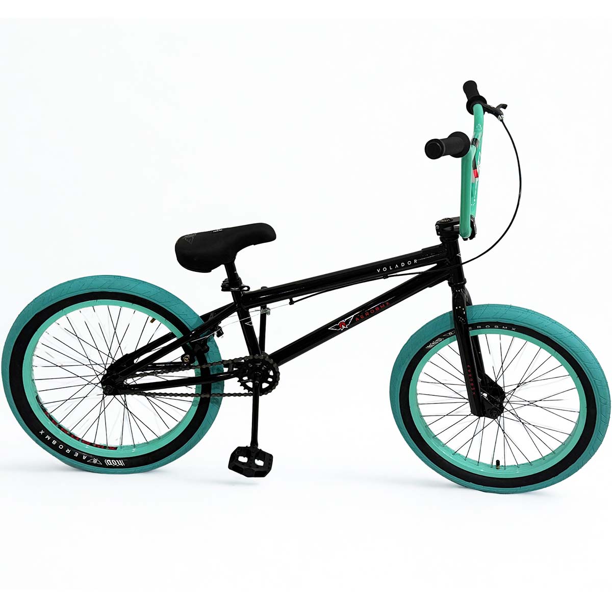 Bicicleta Bmx Aerobmx Volador Centro Americano Rodado 20 color negro-menta