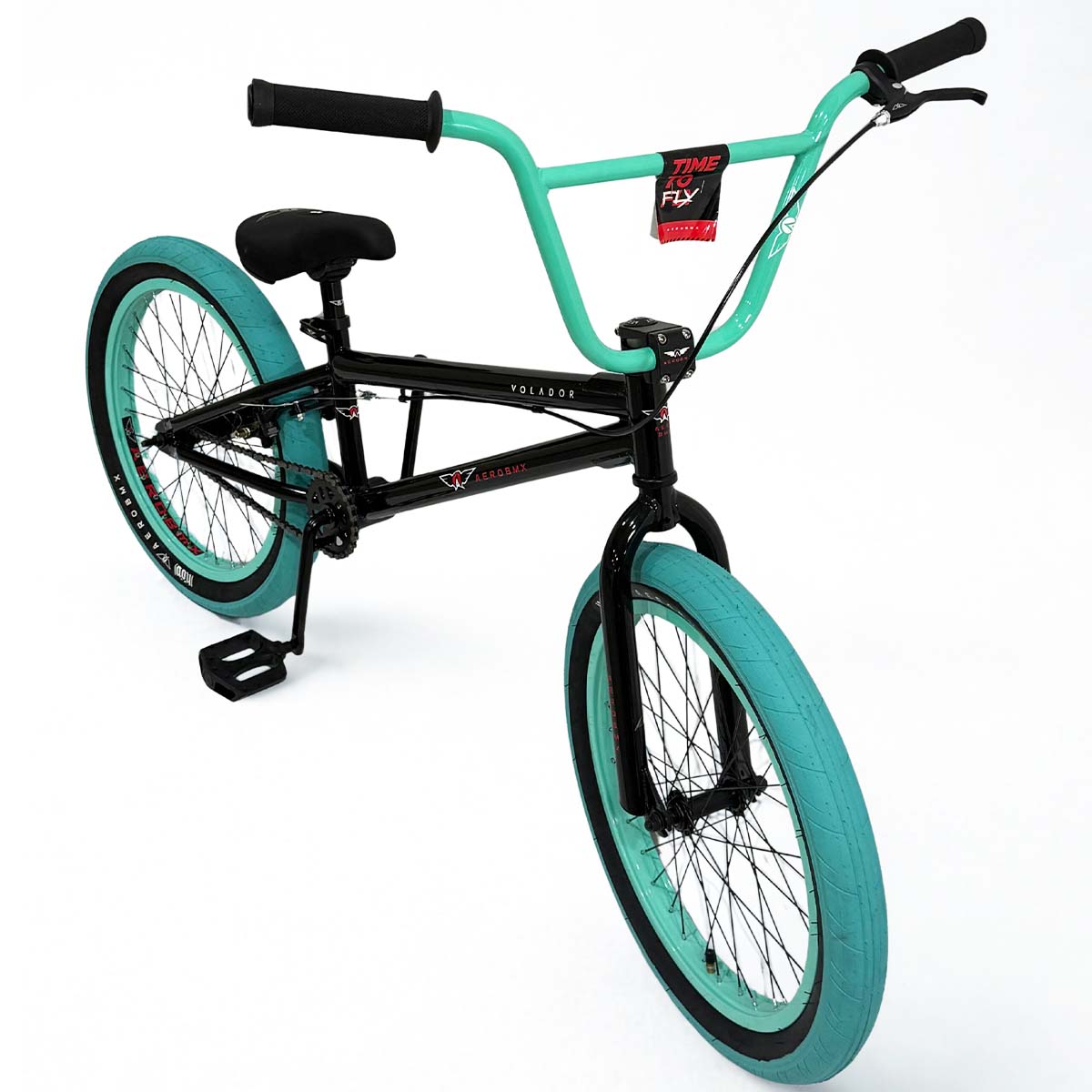 Bicicleta Bmx Aerobmx Volador Centro Americano Rodado 20 color negro-menta