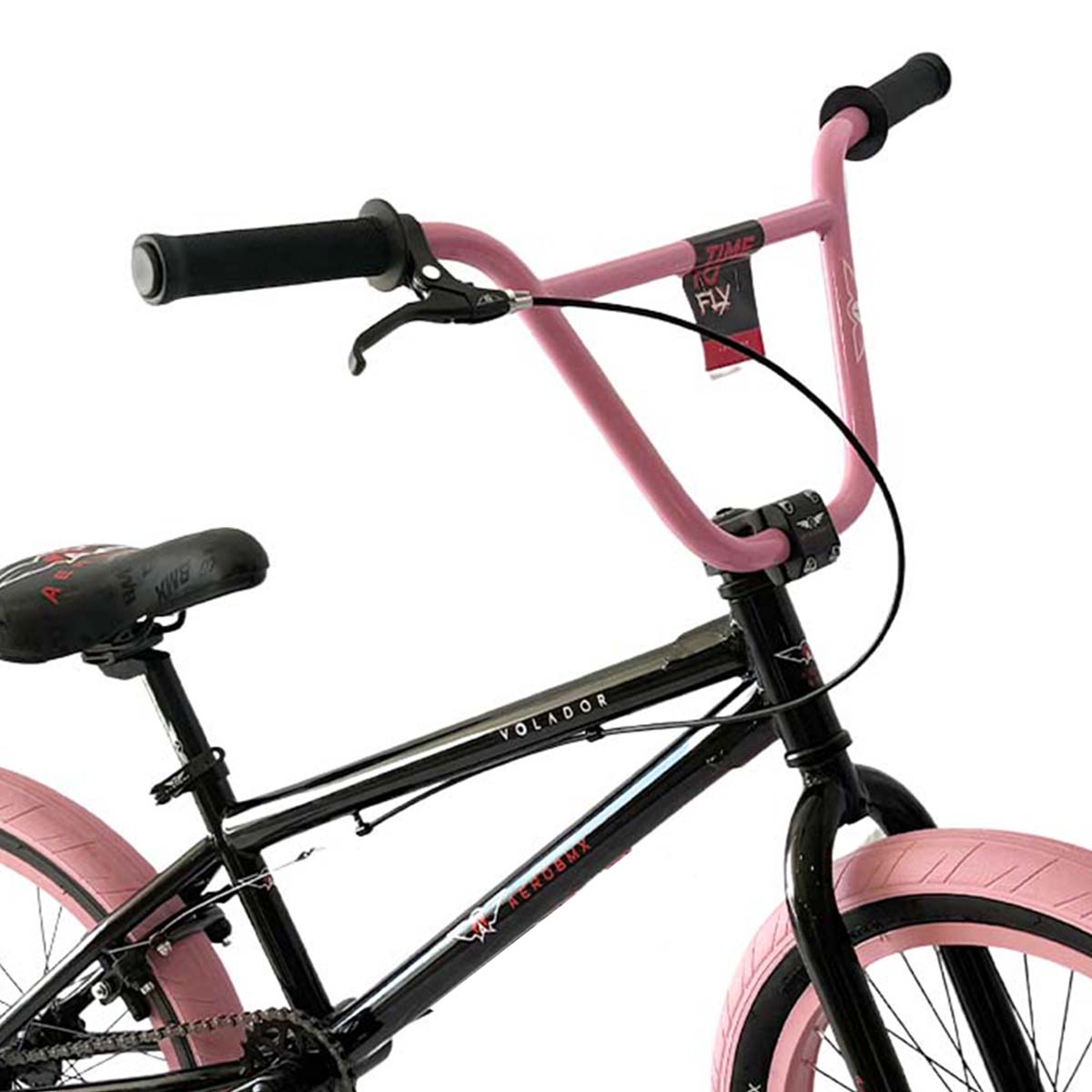 Bicicleta Bmx Aerobmx Volador Centro Americano Rodado 20 color negro-rosa