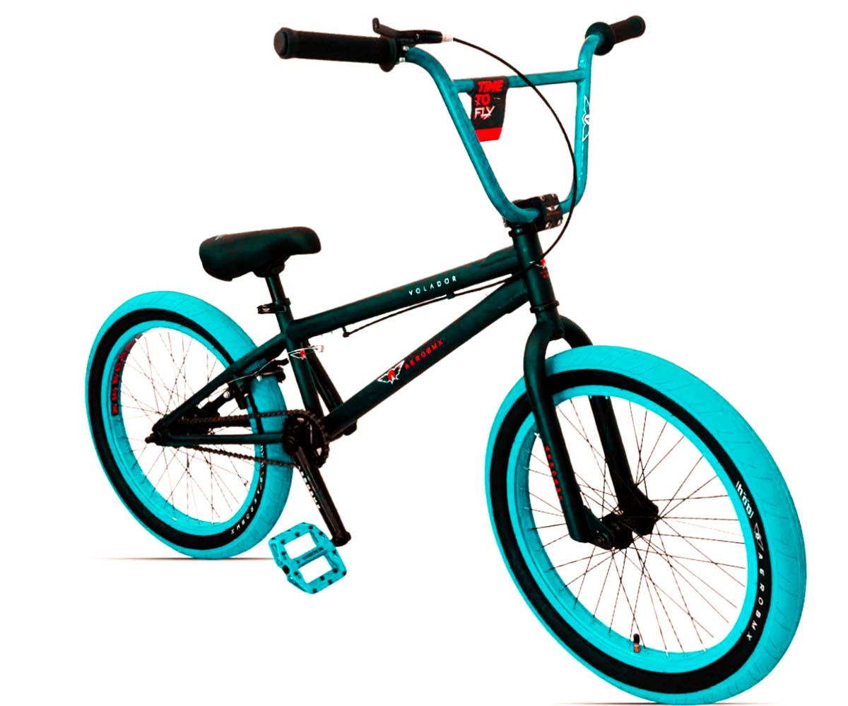 Bicicleta Bmx Aerobmx R20 Centro Mid Volador Pro Maza 14mm Pivotal Negro-menta