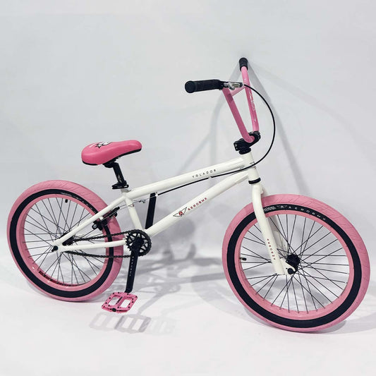 Bicicleta Bmx Aerobmx R20 Centro Mid Volador color blanco-rosa