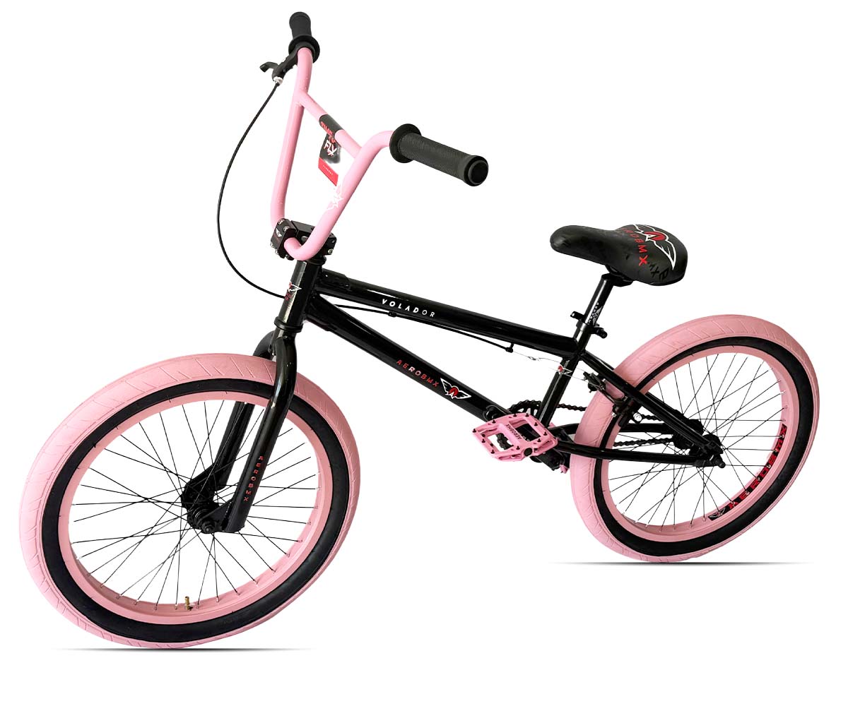 Bicicleta Bmx Aerobmx R20 Centro Mid Volador Pro Maza 14mm Negro-rosa