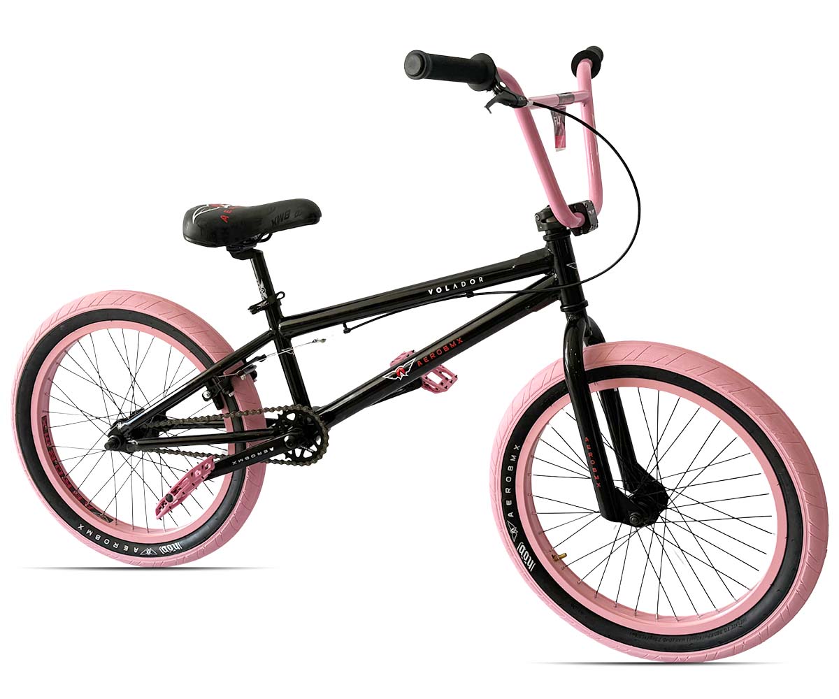 Bicicleta Bmx Aerobmx R20 Centro Mid Volador Pro Maza 14mm Negro-rosa