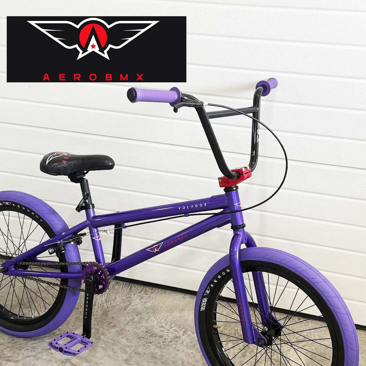 Bicicleta BMX Aerobmx Volador Centro Americano con cranks Rodado 20 color morado