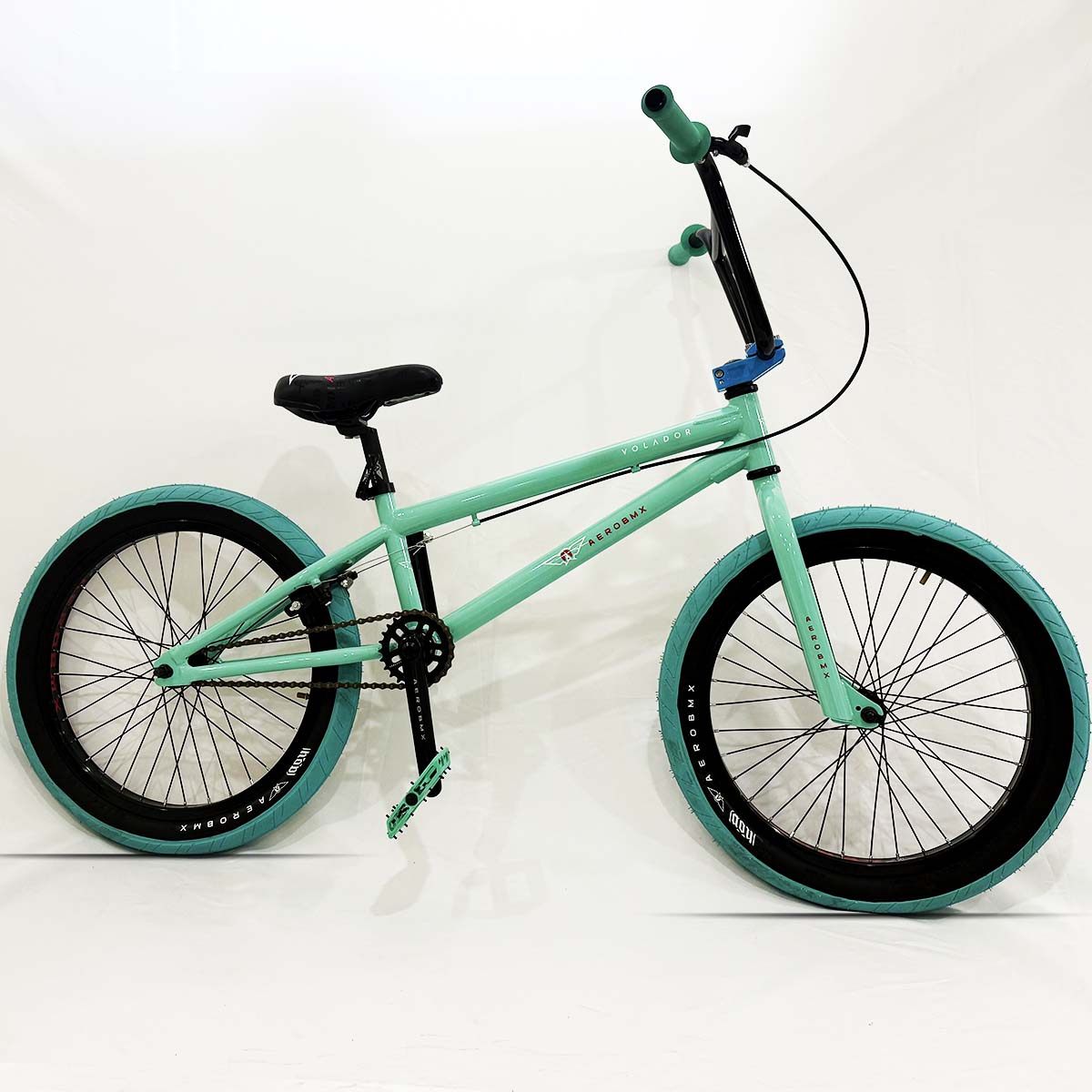 Bicicleta BMX Aerobmx Volador Centro Americano con cranks Rodado 20 color menta