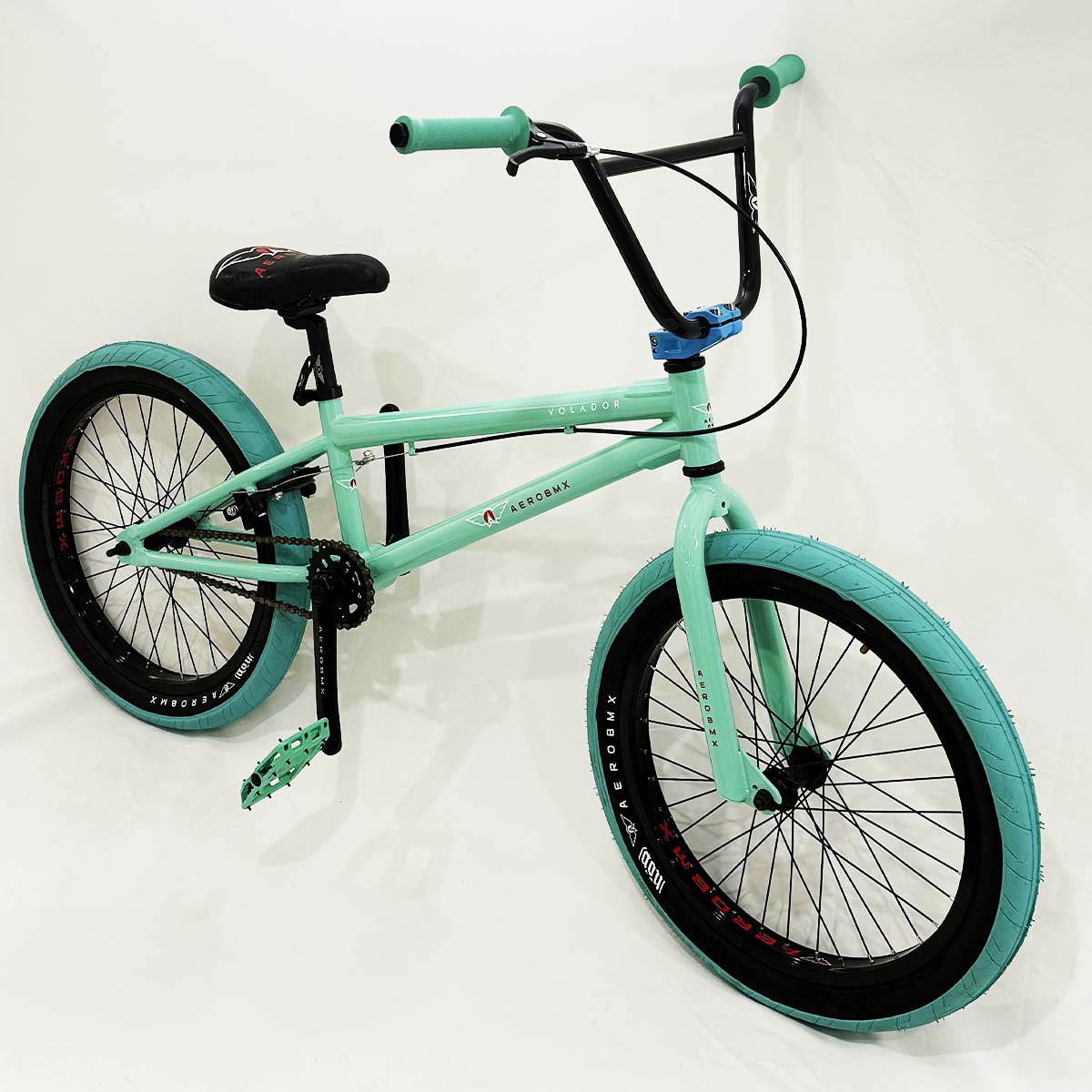 Bicicleta BMX Aerobmx Volador Centro Americano con cranks Rodado 20 color menta